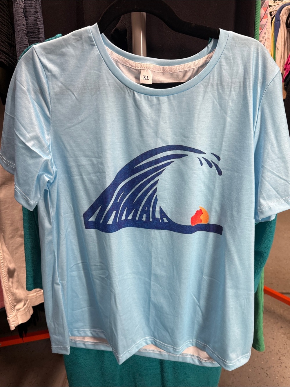 Blue Wave Trump Graphic Tee with Wave Print